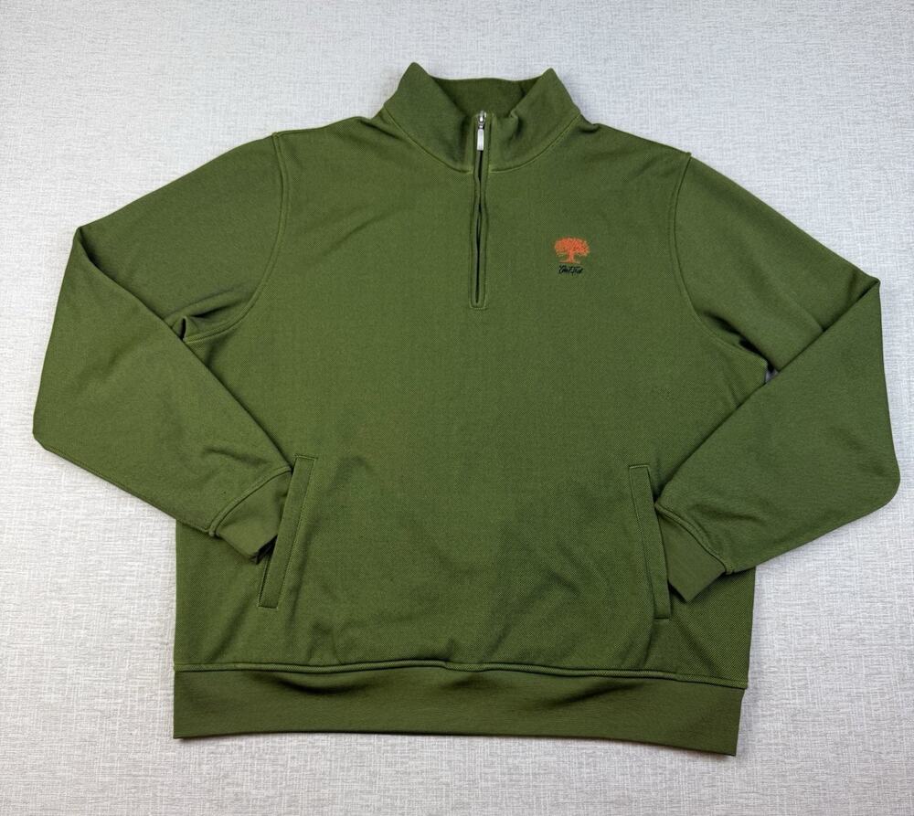 Carnoustie Performance Oak Tree Golf Pullover Men’s XL Green Quarter Zip